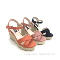 Plataforma de sandalias de cuña zapatos de moda para mujeres de verano